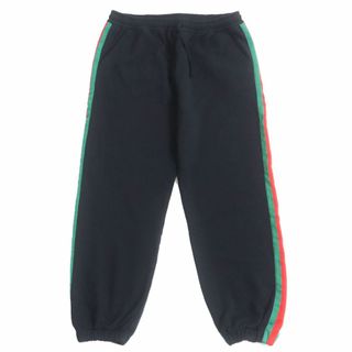 グッチ(Gucci)の未使用□22AW GUCCI×THE NORTH FACE グッチ ノースフェイス 657490 ウェブライン ロゴプリント スウェットパンツ ブラック 2XL 伊製 正規(その他)