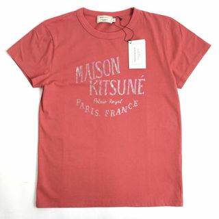 メゾンキツネ(MAISON KITSUNE')の未使用品◆Maison Kitsune メゾンキツネ パレロワイヤル コットン100％ クラシックTシャツ 半袖カットソー ピンク系 M 正規品(Tシャツ/カットソー(半袖/袖なし))