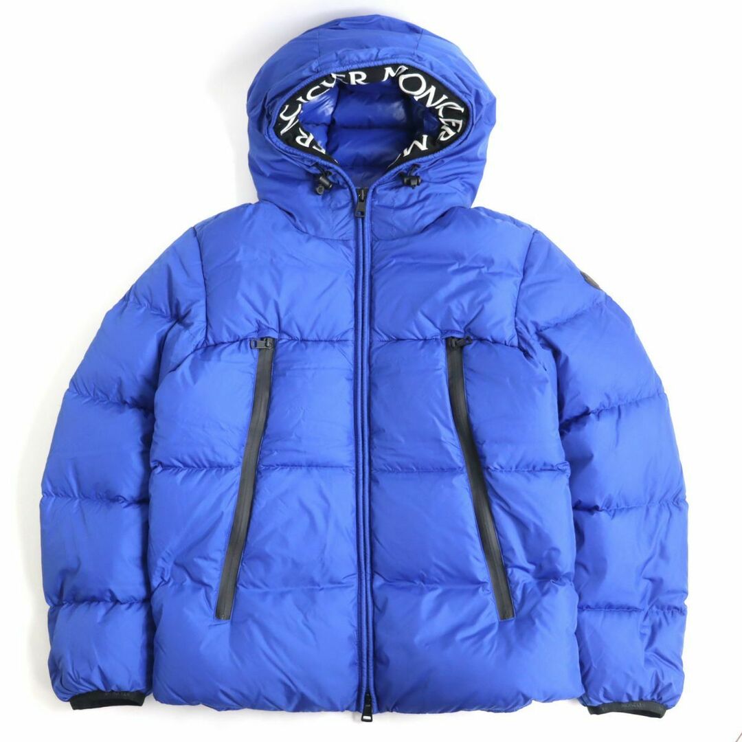 MONCLER(モンクレール)の美品◆19-20AW モンクレール MONTCLA GIUBBOTTO モンクラ ロゴ刺繍入り フーデッド WZIP ダウンジャケット ブルー 1 正規品 メンズ メンズのジャケット/アウター(ダウンジャケット)の商品写真