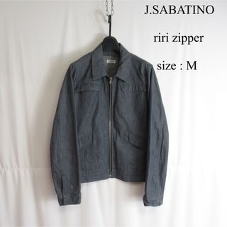 ジェイサバティーノ(J.Sabatino)のJ.SABATINO ジップアップ デニム ジャケット トラッカー ブルゾン M(Gジャン/デニムジャケット)