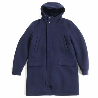 HERNO - 美品◆19年製 HERNO ヘルノ リゾート PA005UR フーデッド ダブルジップ×スナップボタン 中綿入りコート ネイビー 44 正規品 メンズ