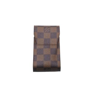 ルイヴィトン(LOUIS VUITTON)の極美品 LOUIS VUITTON ルイヴィトン ダミエ エテュイ シガレットケース ポーチ 小物入れ PVC ブラウン 中古 60686(その他)