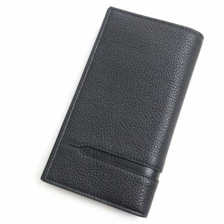 BVLGARI - 未使用品◆BVLGARI ブルガリ 36966 オクト ロゴ刻印入り レザー ロングウォレット/2つ折り長財布 ブラック イタリア製 メンズ 箱付き