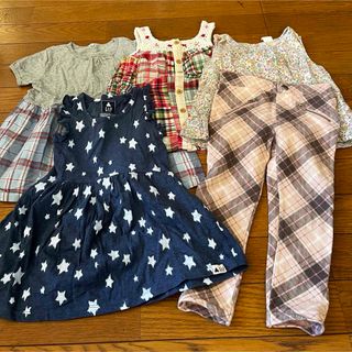 ベビーギャップ(babyGAP)のbaiya 女の子　100 ワンピース　まとめ売り　ズボン　ノースリーブ　半袖(ワンピース)