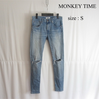 モンキータイム(MONKEY TIME（UNITED ARROWS）)のMONKEY TIME ダメージ クラッシュ スキニー デニム パンツ ジーンズ(デニム/ジーンズ)