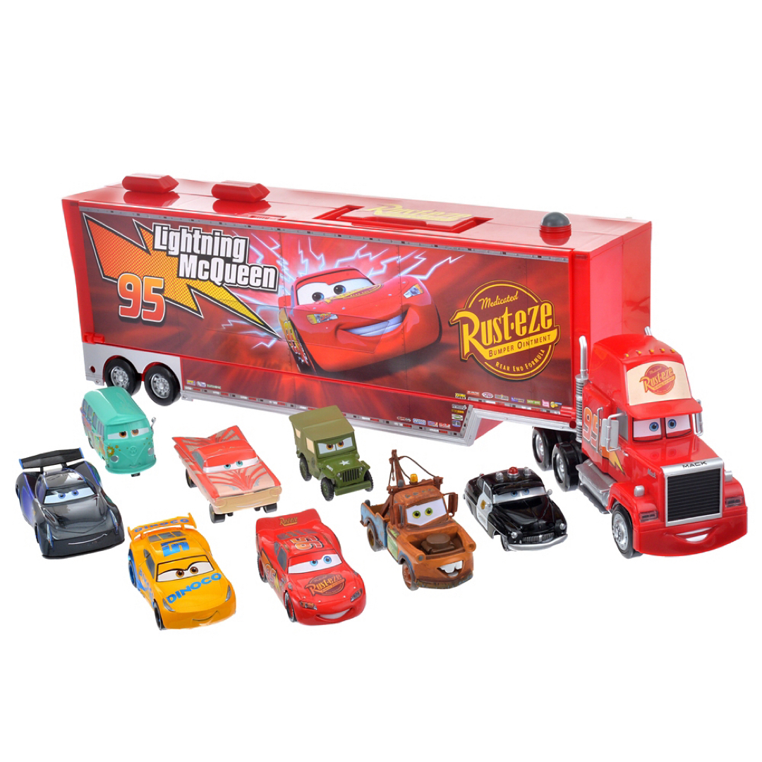 カーズ・トミカシリーズ - カーズ　マックイーントレーラー　プルバックカー8台セット