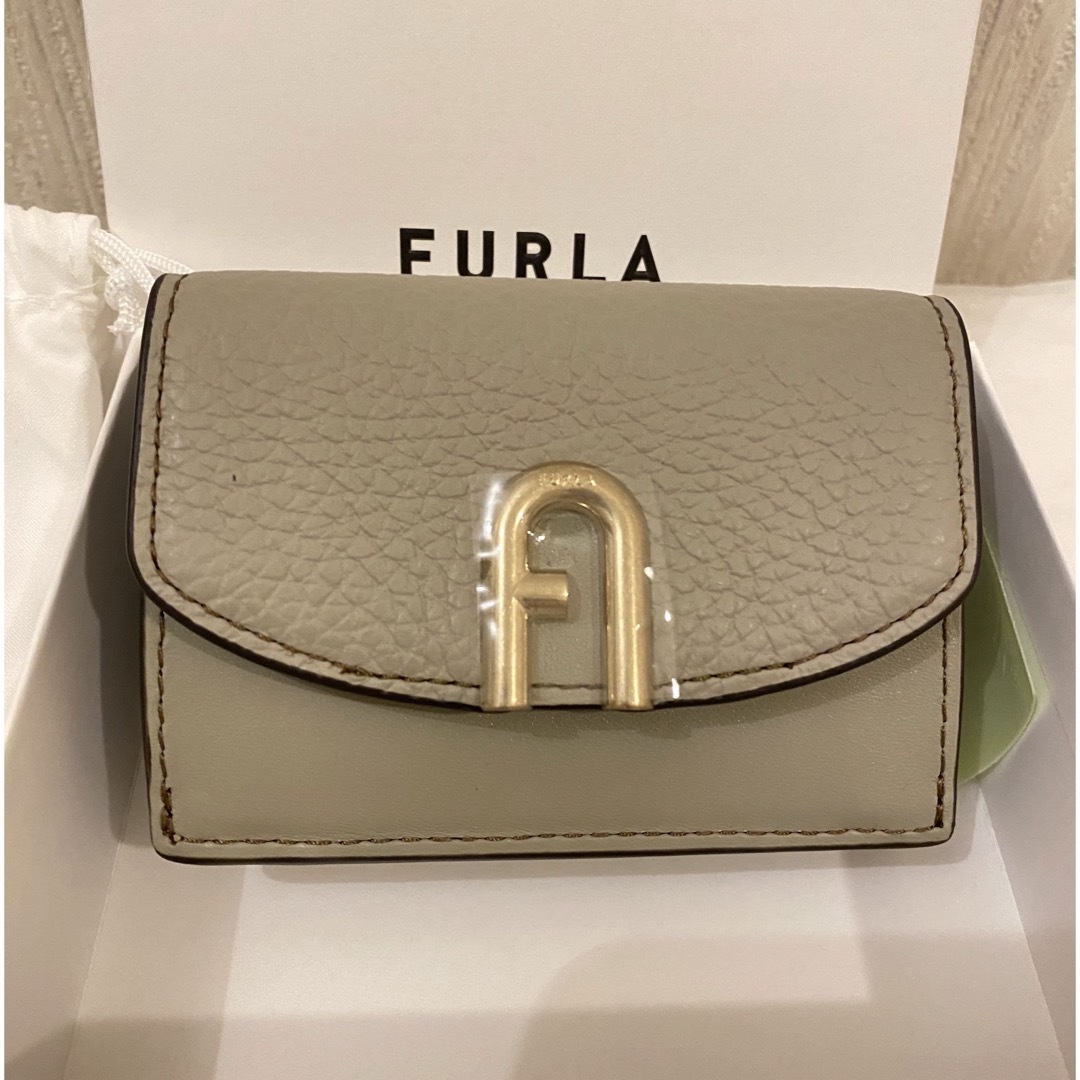 FURLAフルラ　三つ折り財布 PRIMULA プリムラ　グレー　ミニ財布 | フリマアプリ ラクマ