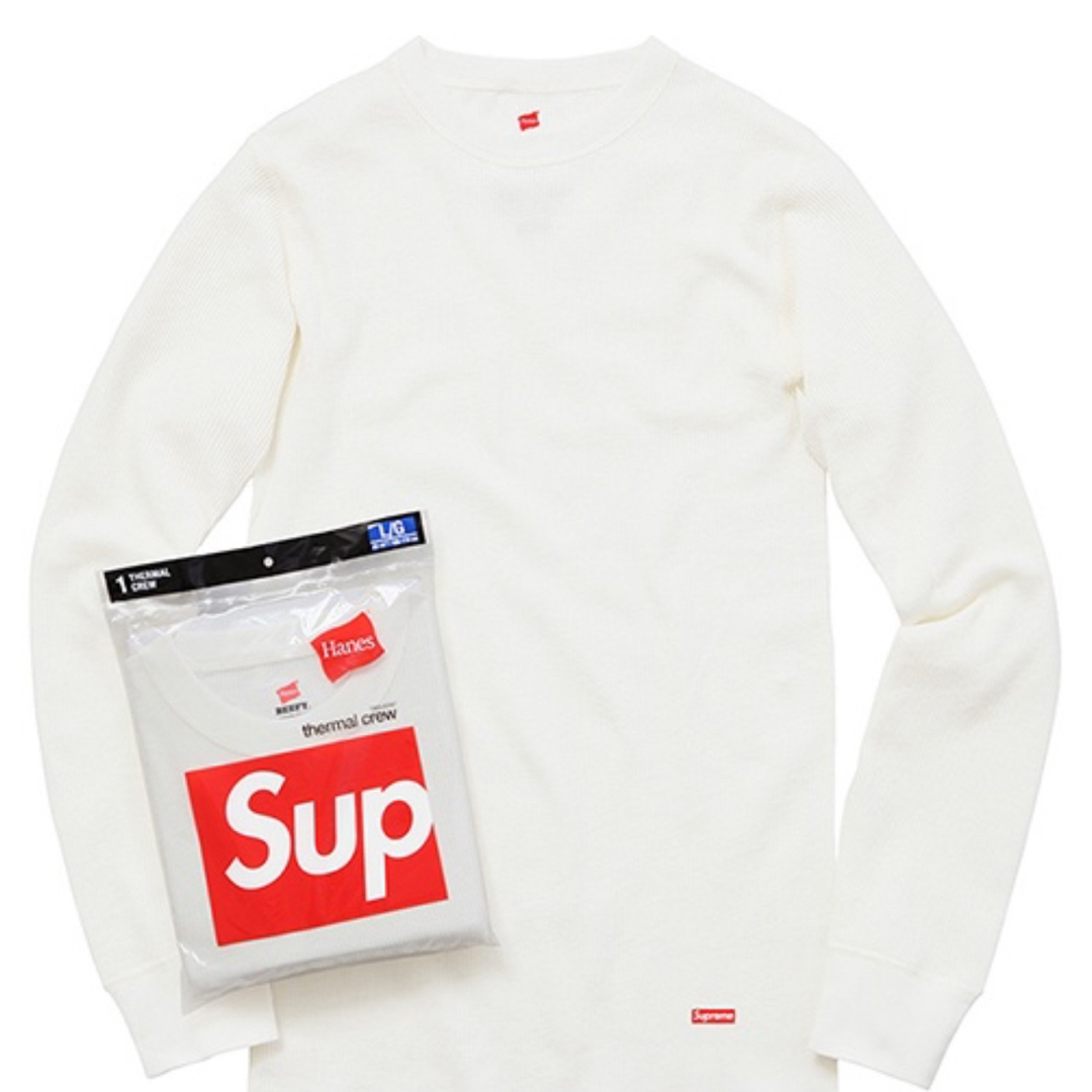 Supreme - Supreme/Hanes Thermal Crew White Lサイズの通販 by