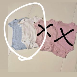 プチバトー(PETIT BATEAU)のgap baby とPETIT BATEAU ロンパース 肌着　2点セット(ロンパース)