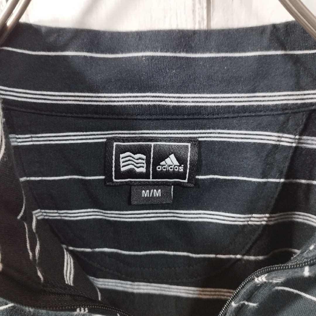 adidas(アディダス)の【adidas GOLF】Half Zip Striped Tee　D498 メンズのトップス(Tシャツ/カットソー(七分/長袖))の商品写真