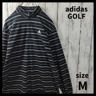 アディダス(adidas)の【adidas GOLF】Half Zip Striped Tee　D498(Tシャツ/カットソー(七分/長袖))