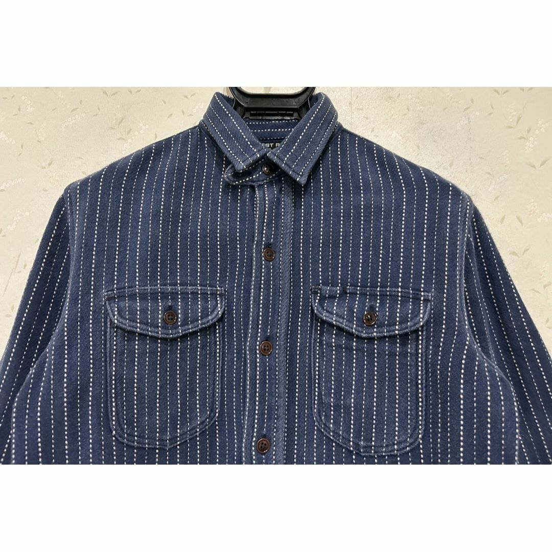WESTRIDE - ＊WEST RIDE インディゴ 刺し子 長袖 ネルシャツ