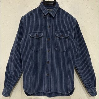 ウエストライド(WESTRIDE)の＊WEST RIDE インディゴ 刺し子 長袖 ネルシャツ ワークシャツ S(シャツ)