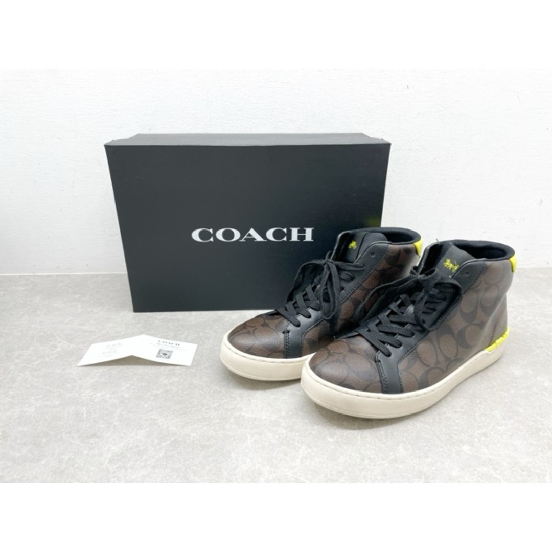 COACH(コーチ)のCOACH（コーチ）クリップ ハイ トップ ハイカットスニーカー シグネチャー　CL481/25.0cm【B0371-007】 メンズの靴/シューズ(スニーカー)の商品写真