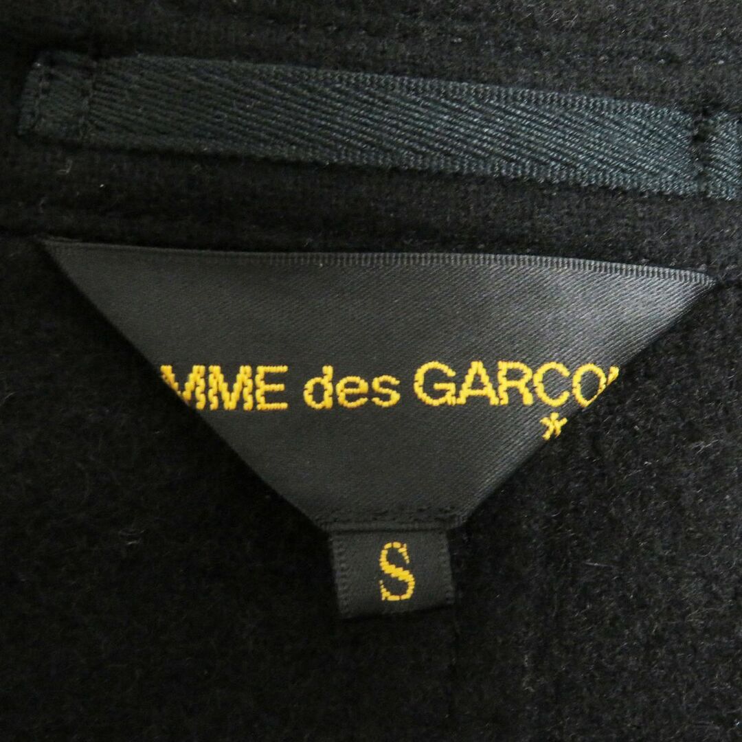 COMME des GARCONS(コムデギャルソン)の美品□COMME des GARCONS/コムデギャルソン GT-J018 圧縮ウール フライフロント チェスターコート ブラック S 日本製 メンズ 正規品 メンズのジャケット/アウター(チェスターコート)の商品写真