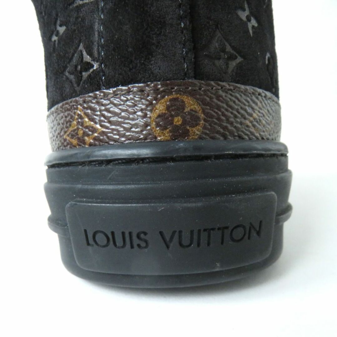 LOUIS VUITTON(ルイヴィトン)の極美品☆LOUIS VUITTON ルイヴィトン スノーボール・ライン モノグラム フラット ムートンブーツ/ロングブーツ ブラック 35 イタリア製 レディースの靴/シューズ(ブーツ)の商品写真