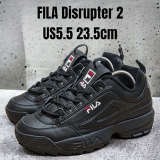 フィラ(FILA)のFILA フィラ 23.5cm 厚底スニーカー ディスラプター2 ブラック(スニーカー)