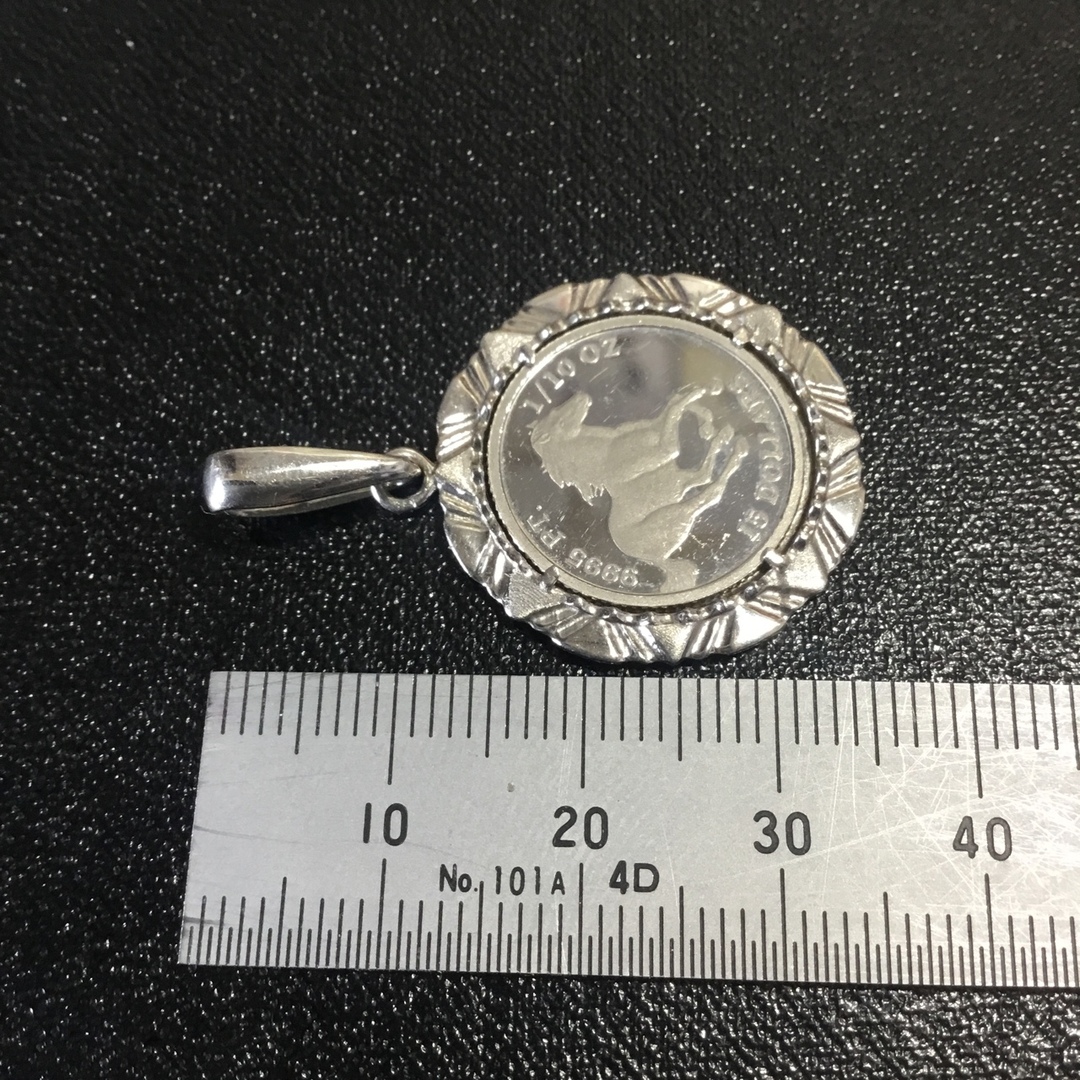 プラチナ1000   900   コイン　ペンダント　7,6グラム メンズのアクセサリー(ネックレス)の商品写真