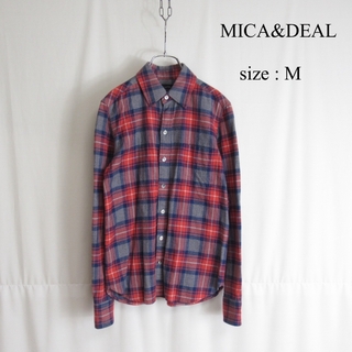 マイカアンドディール(MICA&DEAL)のMICA&DEAL コットン チェック シャツ 36 トップス 日本製(シャツ/ブラウス(長袖/七分))