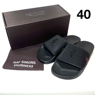 新品未使用RAF SIMONS ASTRAロゴチャームサンダル BLACK 40