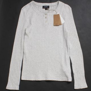 アーペーセー(A.P.C)の新品 A.P.C. henry neck TEE グレー ヘンリーネックTシャツ(カットソー(長袖/七分))