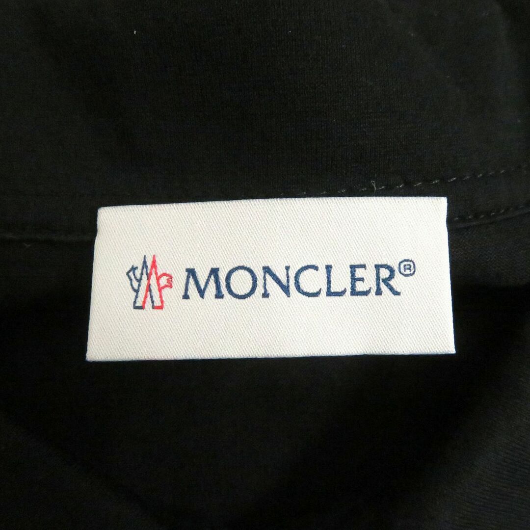 MONCLER(モンクレール)の美品□20SS MONCLER/モンクレール MAGLIA POLO ロゴボタン トリコロール コットン100％ 薄手 長袖ポロシャツ/カットソー 黒 L 正規品 メンズのトップス(ポロシャツ)の商品写真