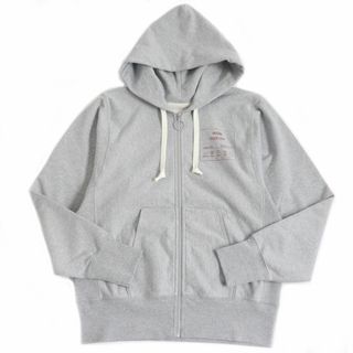 マルタンマルジェラ(Maison Martin Margiela)の未使用品□21SS Maison Margiela 10 メゾンマルジェラ S50HG0036 1CONロゴ ジップアップ スウェットパーカー/フーディー グレー 46 正規品(パーカー)