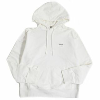 オーエーエムシー(OAMC)の極美品□OAMC/オーエーエムシー OAMS704586 バックロゴパッチ Outline Hoodie プルオーバー スウェットパーカー/フーディー 白 M 正規品(パーカー)