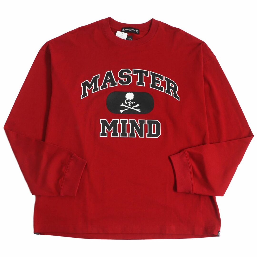 mastermind JAPAN(マスターマインドジャパン)の未使用品□マスターマインドジャパン MJ21E07-TS088-014 アーチロゴ スカル オーバーサイズ ロングスリーブTシャツ レッド S 日本製 正規品 メンズのトップス(Tシャツ/カットソー(七分/長袖))の商品写真