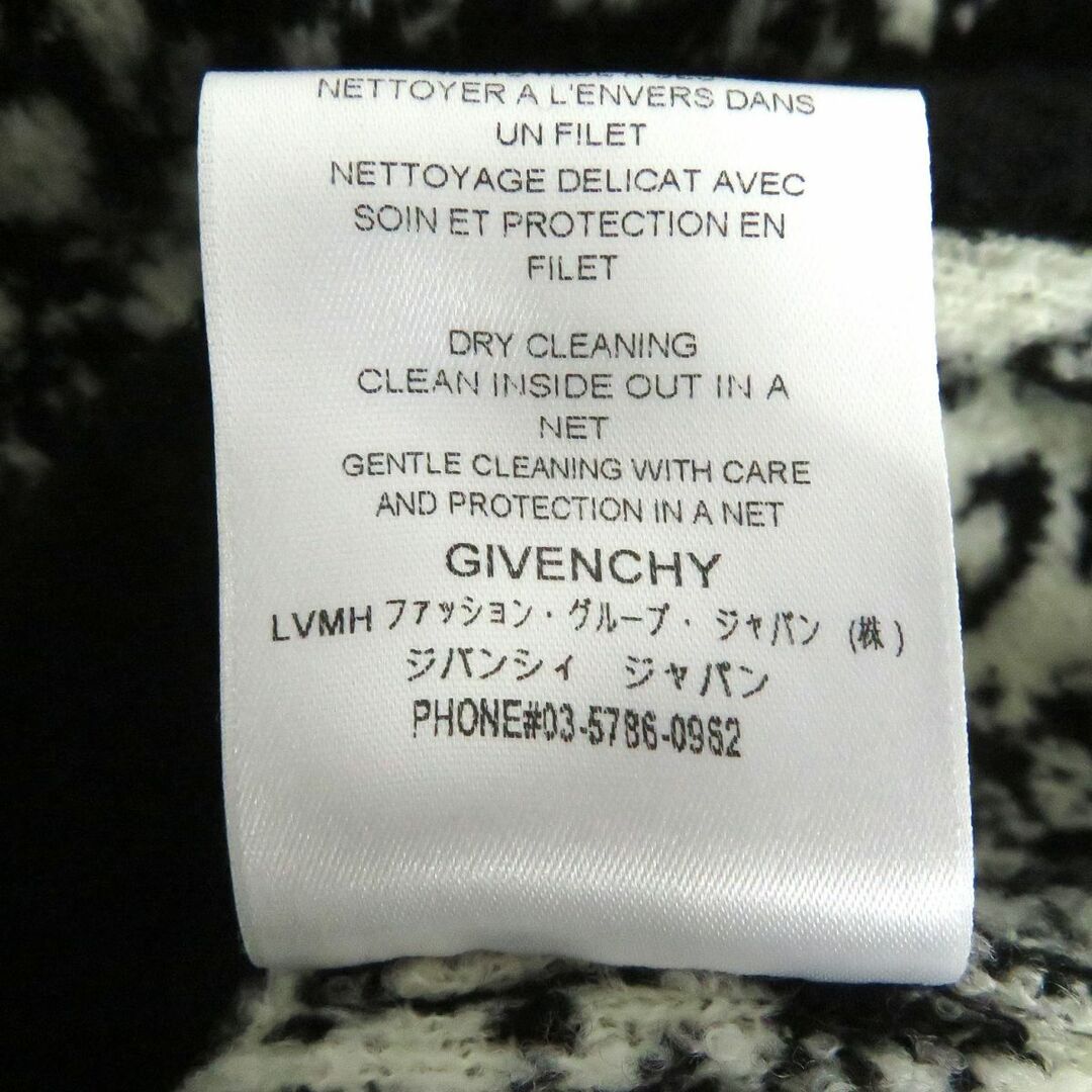 GIVENCHY(ジバンシィ)の美品□20AW GIVENCHY/ジバンシィ BM90EE4Y6Q ジャガード チェーン ロゴ ウール 長袖ニット/セーター ブラック×ホワイト XXL 正規品 メンズ メンズのトップス(ニット/セーター)の商品写真