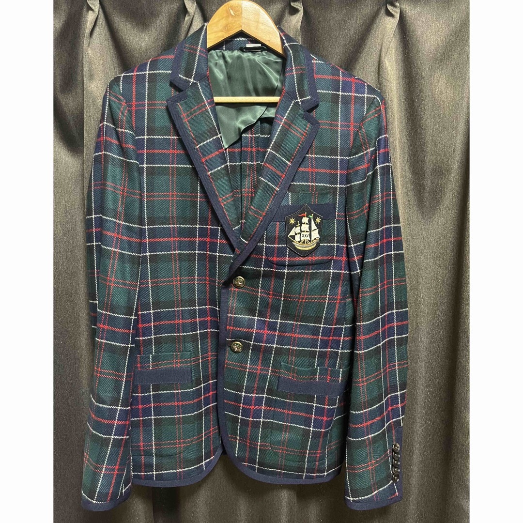 GUCCI グッチジャケットテーラードチェックトリコロール GUCCI グッチジャケットテーラードチェックトリコロール