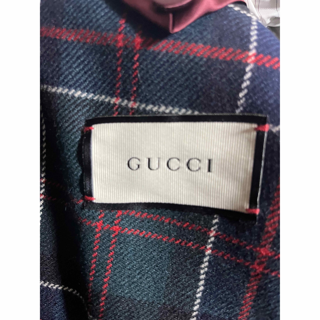 GUCCI グッチジャケットテーラードチェックトリコロール GUCCI グッチジャケットテーラードチェックトリコロール