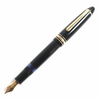 モンブラン(MONTBLANC)の良品▼MONTBLANC モンブラン マイスターシュテュック 146 ホワイトスター ペン先14K 万年筆 ブラック×ゴールド Mニブ(ペン/マーカー)