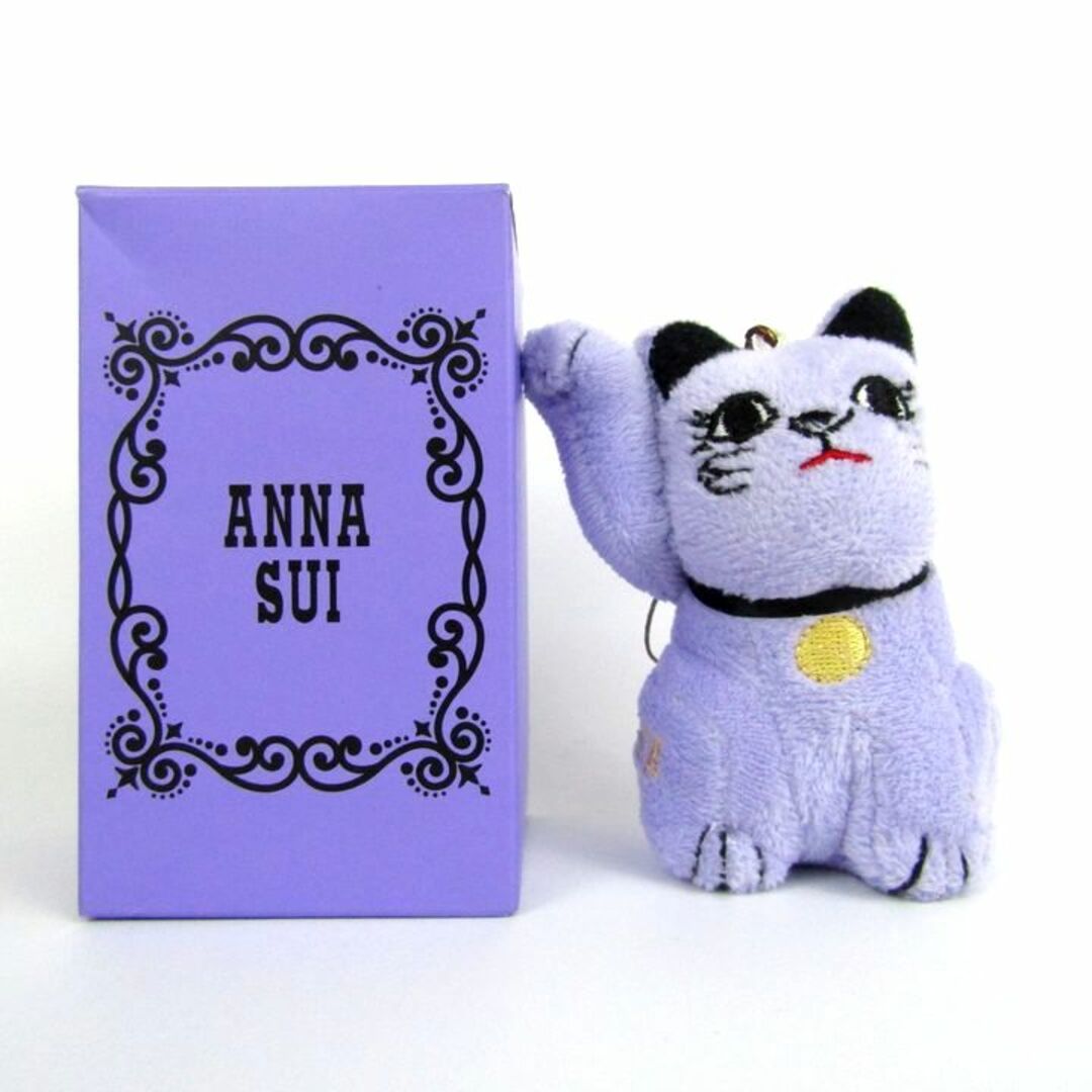 ANNA SUI(アナスイ)のアナスイ キーホルダー 招き猫 ストラップ チャーム ノベルティ ブランド 小物 レディース パープル ANNA SUI レディースのファッション小物(キーホルダー)の商品写真