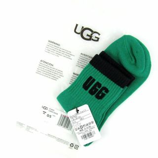 UGG - アグ 靴下 未使用 ロゴ コットン ブランド ソックス レディース メンズ グリーン UGG