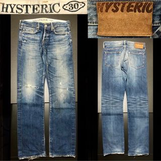 ヒステリックグラマー(HYSTERIC GLAMOUR)のスタッズレス★ヴィンテージ・ダメージ加工デニム パンツ★ヒステリックグラマー(デニム/ジーンズ)