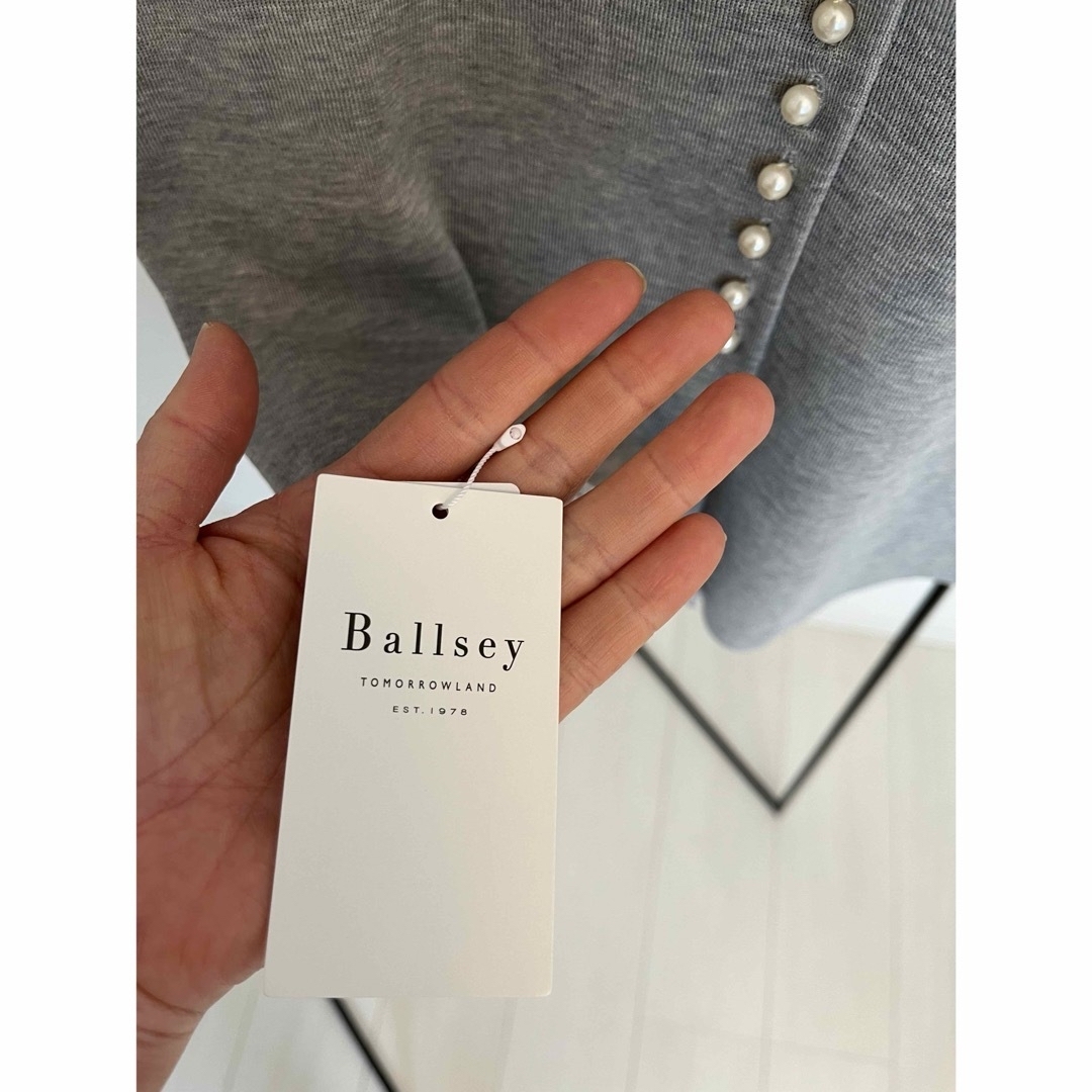 Ballsey(ボールジィ)の2WAY パールニット（五分袖） レディースのトップス(ニット/セーター)の商品写真