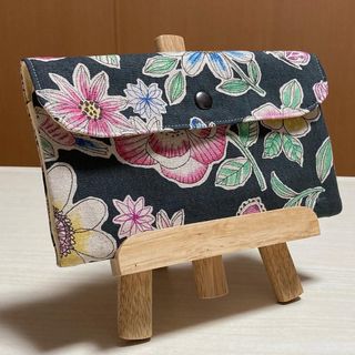 ハンドメイド　miyako kawaguchi 通帳ケース　マルチポーチ(ポーチ)