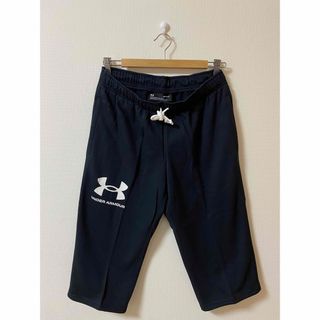 アンダーアーマー(UNDER ARMOUR)の新品　アンダーアーマー  スウェット　クロップドパンツ　ブラック　Lサイズ(ショートパンツ)