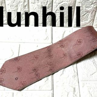 ダンヒル(Dunhill)のdunhillダンヒル　ネクタイ　ボタニカル　花柄　　総柄　高級シルク　　光沢感(ネクタイ)