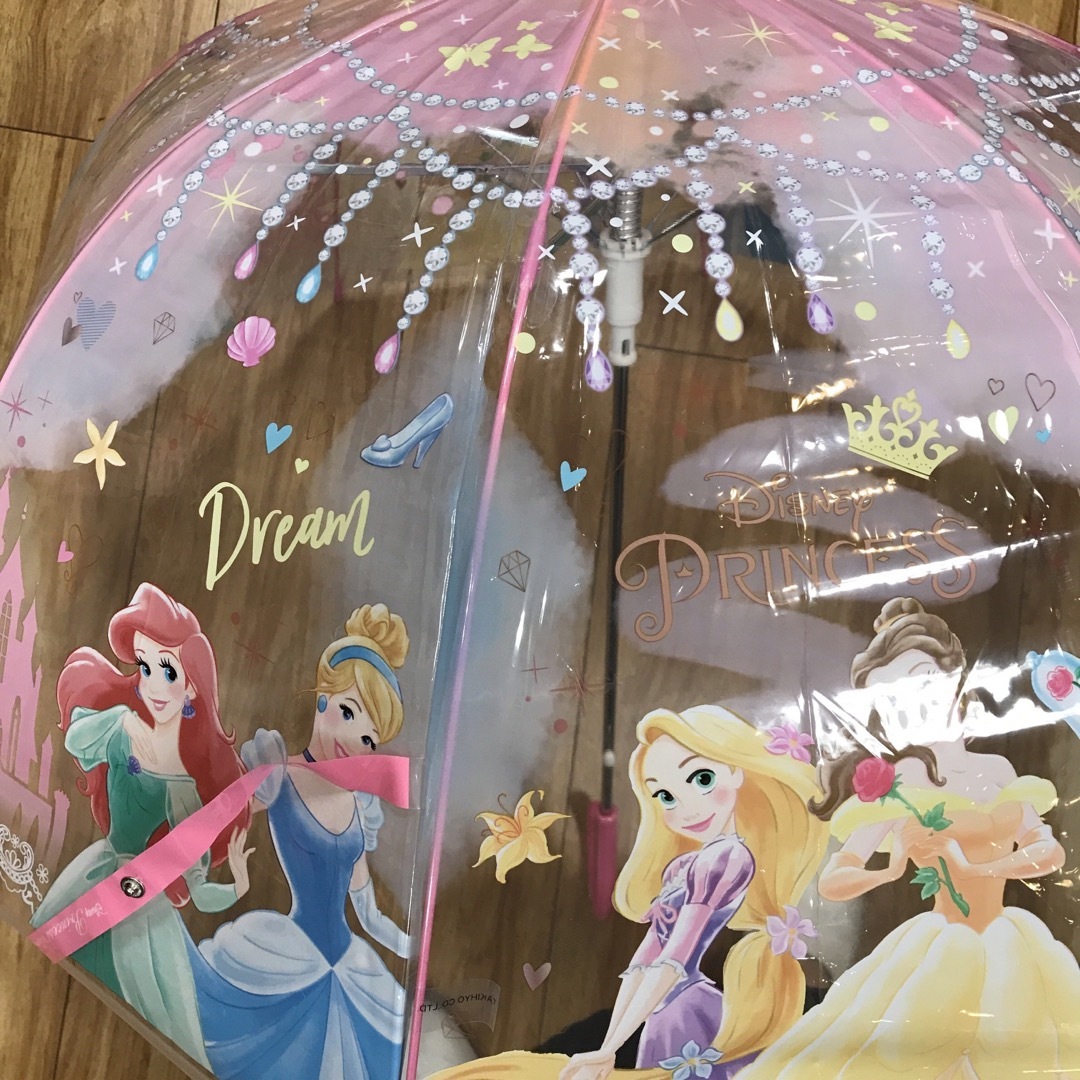 Disney(ディズニー)の再入荷ディズニープリンセス子供用ビニールワンタッチ ジャンプ傘 キッズ/ベビー/マタニティのこども用ファッション小物(傘)の商品写真