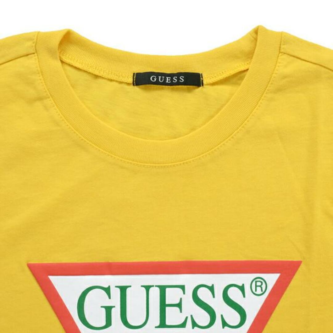 GUESS(ゲス)の【メール便】【2色展開】GUESS ゲス Tシャツ MJ2K9415K PNK / MJ2K9415K YLW ピンク / イエロー メンズ トップス 半袖 クルーネック ロゴ プリント 桃 黄 レッド 赤 グリーン 緑 ホワイト 白 コットン 綿 トライアングル 三角 otr3241 2.イエロー メンズのトップス(Tシャツ/カットソー(半袖/袖なし))の商品写真