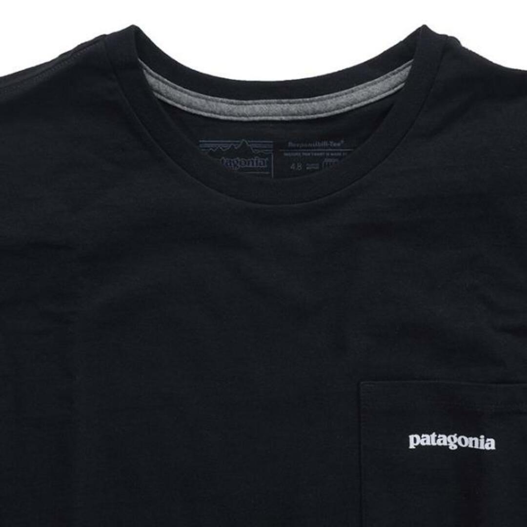 patagonia(パタゴニア)の【メール便】Patagonia パタゴニア M’s P-6 Logo Pocket Responsibili-Tee ロゴ ポケット レスポンシビリティー 38512 Tシャツ 半袖 アウトドア 売れ筋アイテム 2.ブラック メンズのトップス(Tシャツ/カットソー(半袖/袖なし))の商品写真