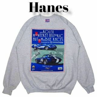 ヘインズ(Hanes)のHanes古着スウェットトレーナービッグプリントROLEX CORVETTE(スウェット)