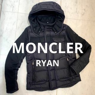 モンクレール(MONCLER)の☆美品☆MONCLER ダウンジャケット RYAN ブラック メンズ サイズ3(ダウンジャケット)