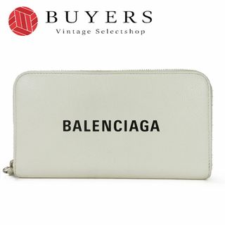 バレンシアガ(Balenciaga)の【中古】 バレンシアガ 長財布 505052 レザー ホワイト - ラウンドファスナー BALENCIAGA(財布)