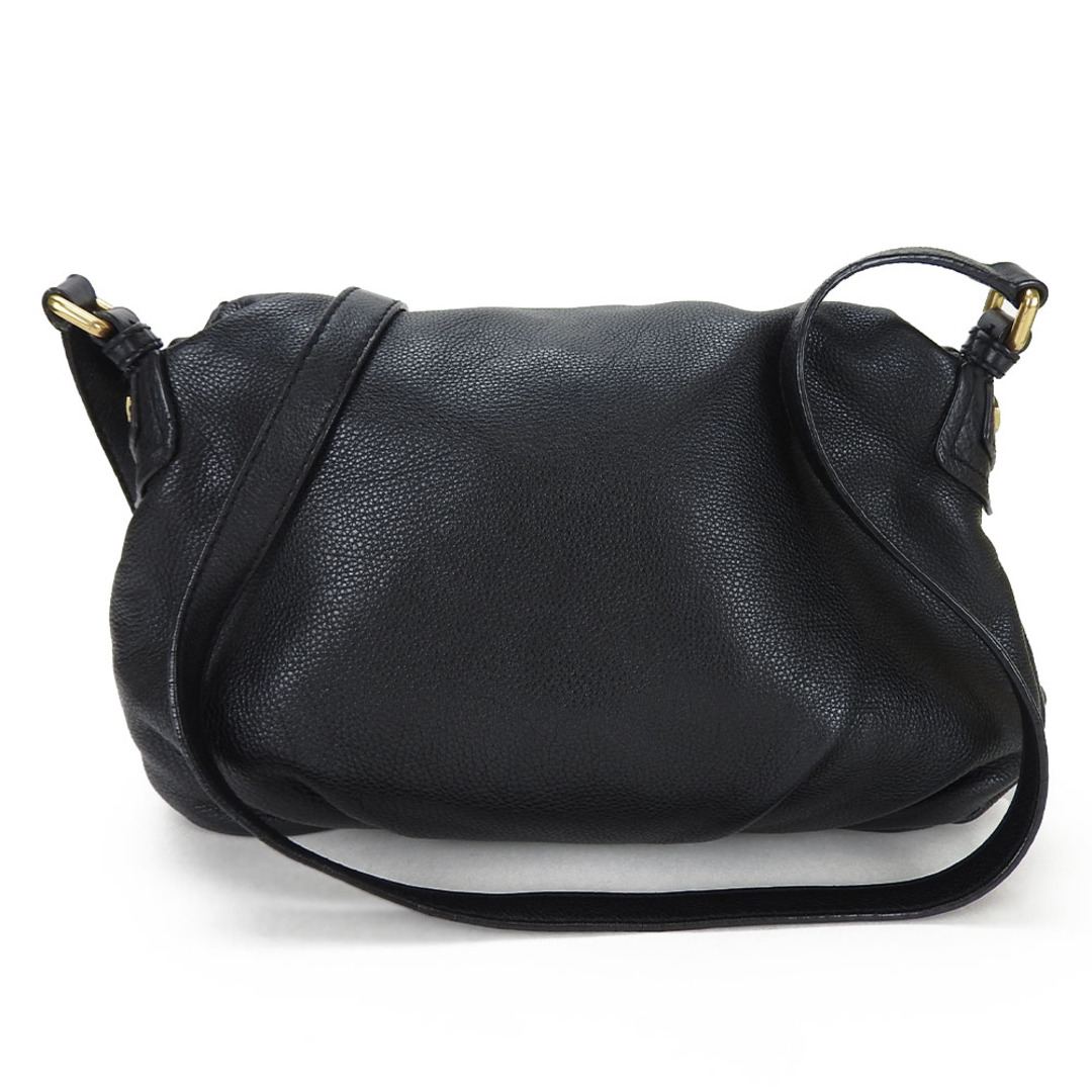 MARC BY MARC JACOBS(マークバイマークジェイコブス)の【中古】 マークバイマークジェイコブス ショルダーバッグ クラシックキュー M3PE085 80001 レザー ブラック - ゴールド金具 斜め掛け レディース 女性 MARC BY MARC JACOBS レディースのバッグ(ショルダーバッグ)の商品写真