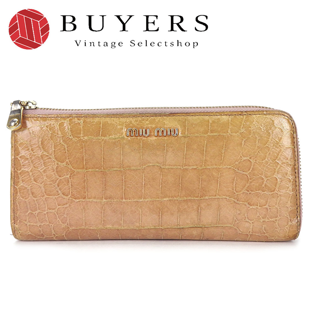 MIU MIU - 【中古】 ミュウミュウ 長財布 5M1183 レザー MIU MIU - 【中古】 ミュウミュウ 長財布 5M1183 レザー