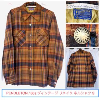 ペンドルトン(PENDLETON)の60s ヴィンテージ★PENDLETON リメイク ネルシャツ 茶★ペンドルトン(シャツ)