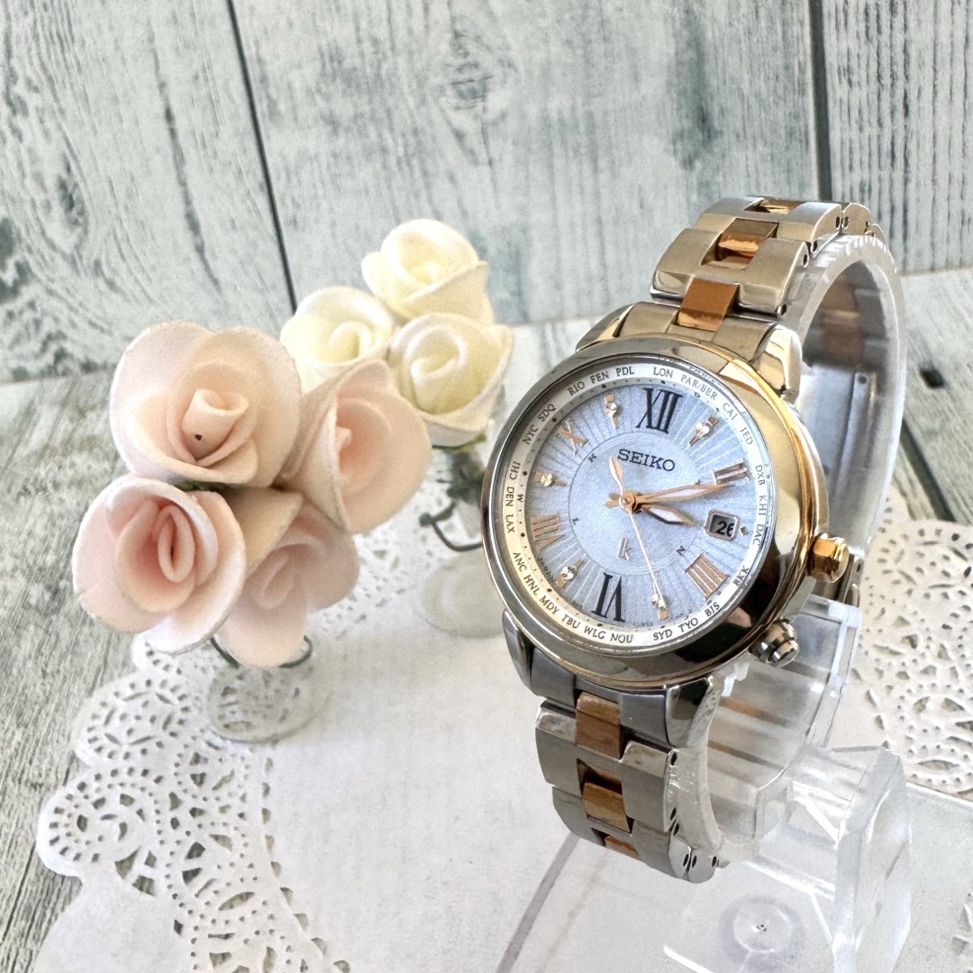 【メーカー直送】 SEIKO - 【希少】SEIKO ルキア 腕時計 1B25-0AP0 電波ソーラー ルキア